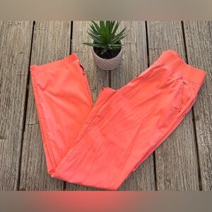 Women's Koi Bright Coral Medical Scrub Pants, Size Medium TALL